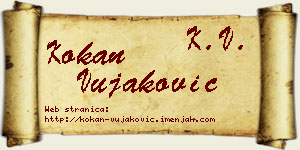 Kokan Vujaković vizit kartica